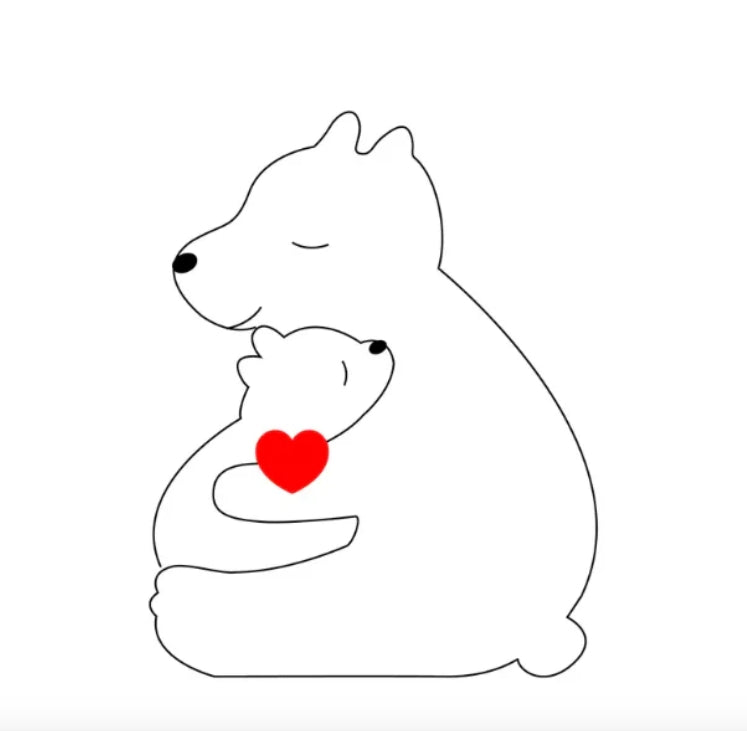 Rodzina misiów | Ręcznie wykonana z naturalnego drewna 0.5kg 0