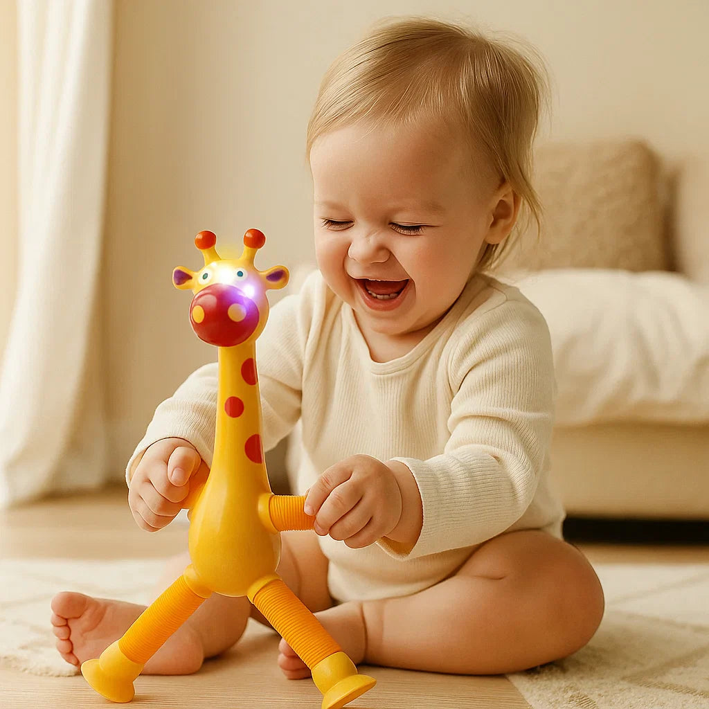 Sensoryczna żyrafa z przyssawką | Wspiera rozwój motoryczny 0.5kg 2