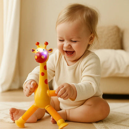 Sensoryczna żyrafa z przyssawką | Wspiera rozwój motoryczny 0.5kg 2
