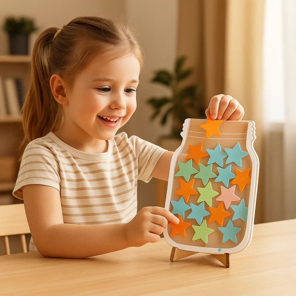 Słoik z gwiazdkami dla dzieci | Motywacja do nauki i dobrego zachowania 0.5kg 0