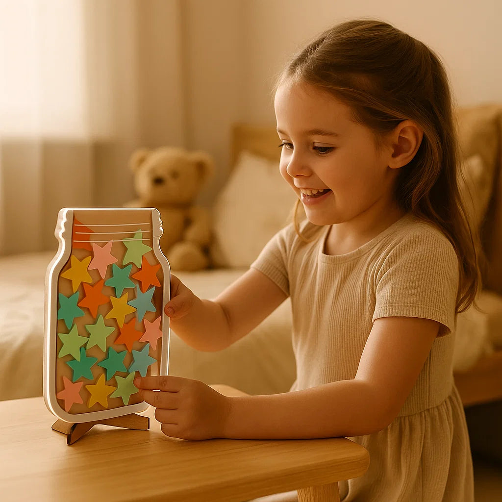 Słoik z gwiazdkami dla dzieci | Motywacja do nauki i dobrego zachowania 0.5kg 1