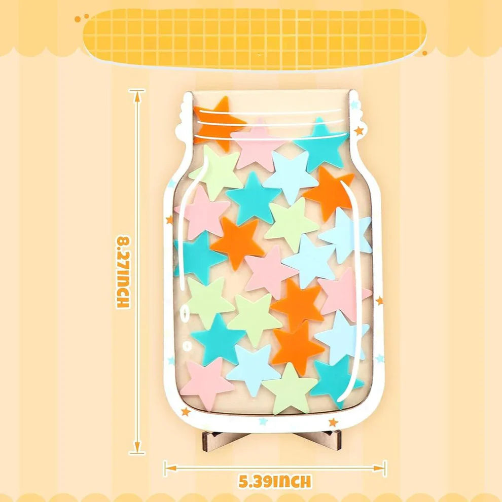 Słoik z gwiazdkami dla dzieci | Motywacja do nauki i dobrego zachowania 0.5kg 4