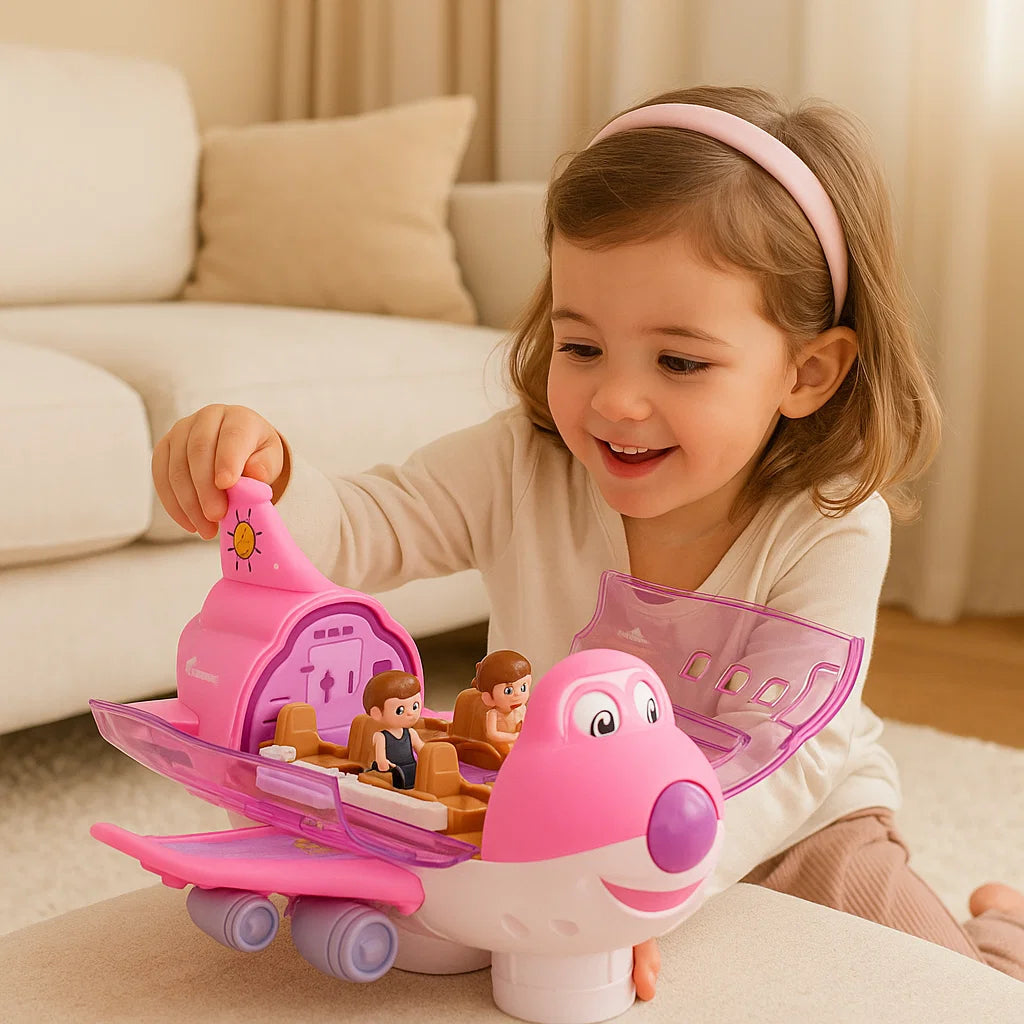 Śmieszny Samolot Tańczący | Interaktywne Światła i Muzyka | 0.5 kg | Zabawka dla Dzieci 2