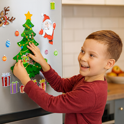 Świąteczny zestaw magnetycznych naklejek Montessori | rozwija wyobraźnię 0,5 kg 3