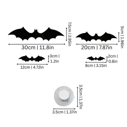 Świecące 3D-nietoperze LED | Efektowne dekoracje na Halloween 0.5kg 1