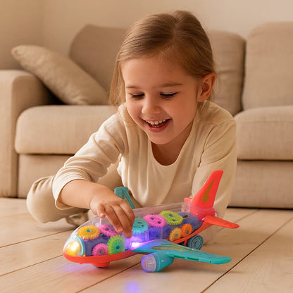 Świecący samolot z przekładniami | Edukacyjna zabawa 0,5 kg 2