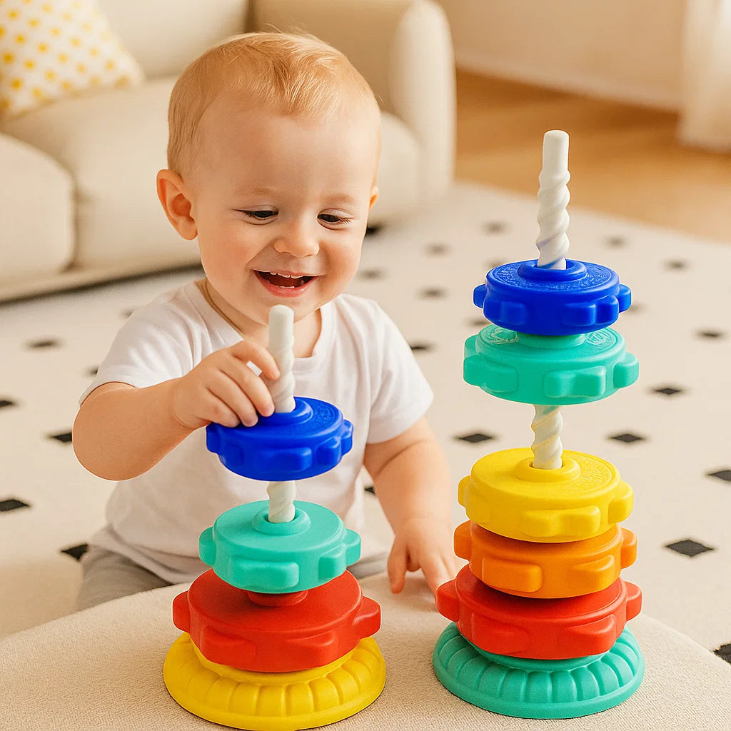 Tęczowa wieża obrotowa | rozwija umiejętności 0,5 kg 0