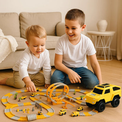 Tor wyścigowy z samochodzikami | rozwija zręczność 1,5 kg 2