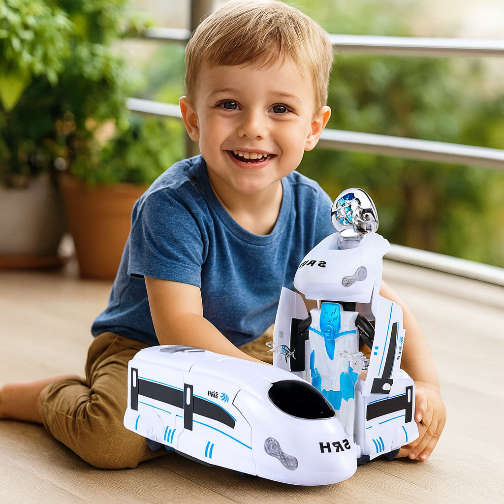 Transformujący się pociąg-robot | Rozwija kreatywność 0,5kg 2