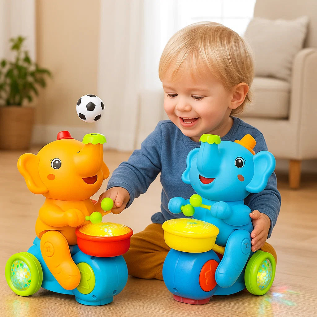 Zabawka Słonik z Latającą Piłeczką | Rozwój motoryczny 0.5kg 1