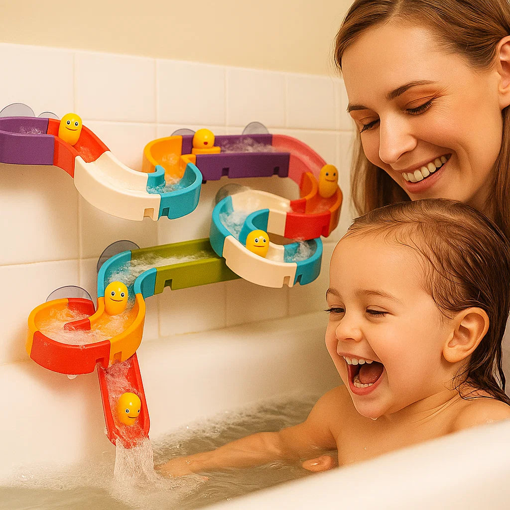 Zabawka do kąpieli ze zjeżdżalnią | Interaktywna zabawa dla maluchów 0,5 kg 2