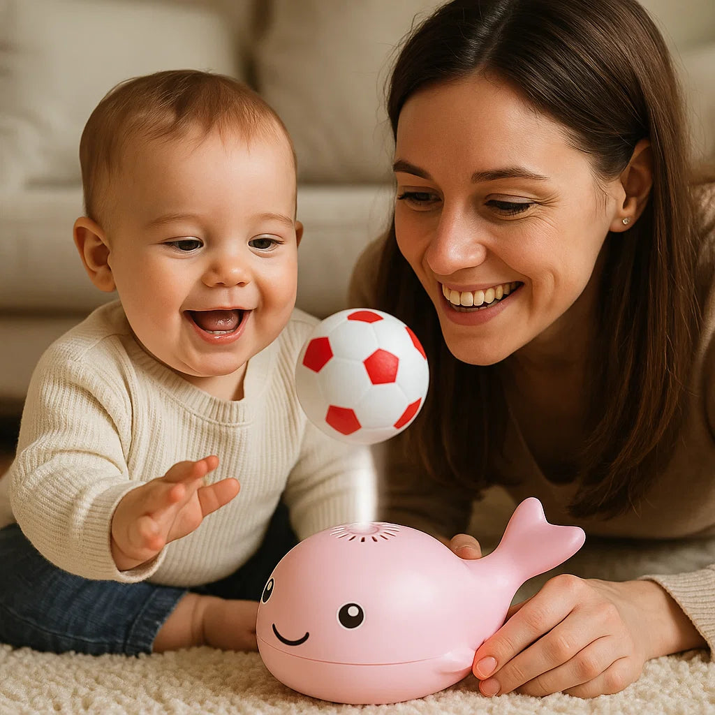 Zabawka wieloryb z lewitującą piłką | Rozwój zmysłów 0,5 kg 1