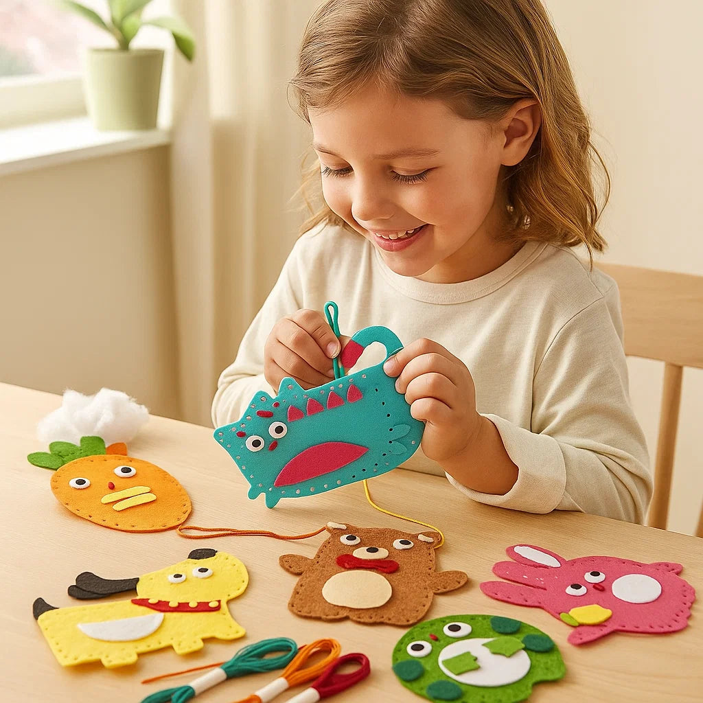 Zestaw Do Szycia Filcowych Zwierzątek | Rozwija Umiejętności Manualne 0,5 kg 2