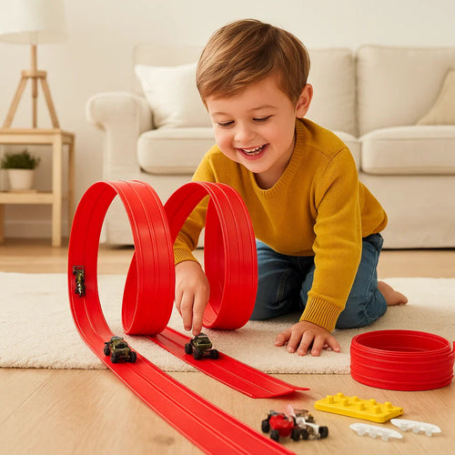 Zestaw elastycznego toru wyścigowego | Kreatywna zabawa 1,5 kg 0