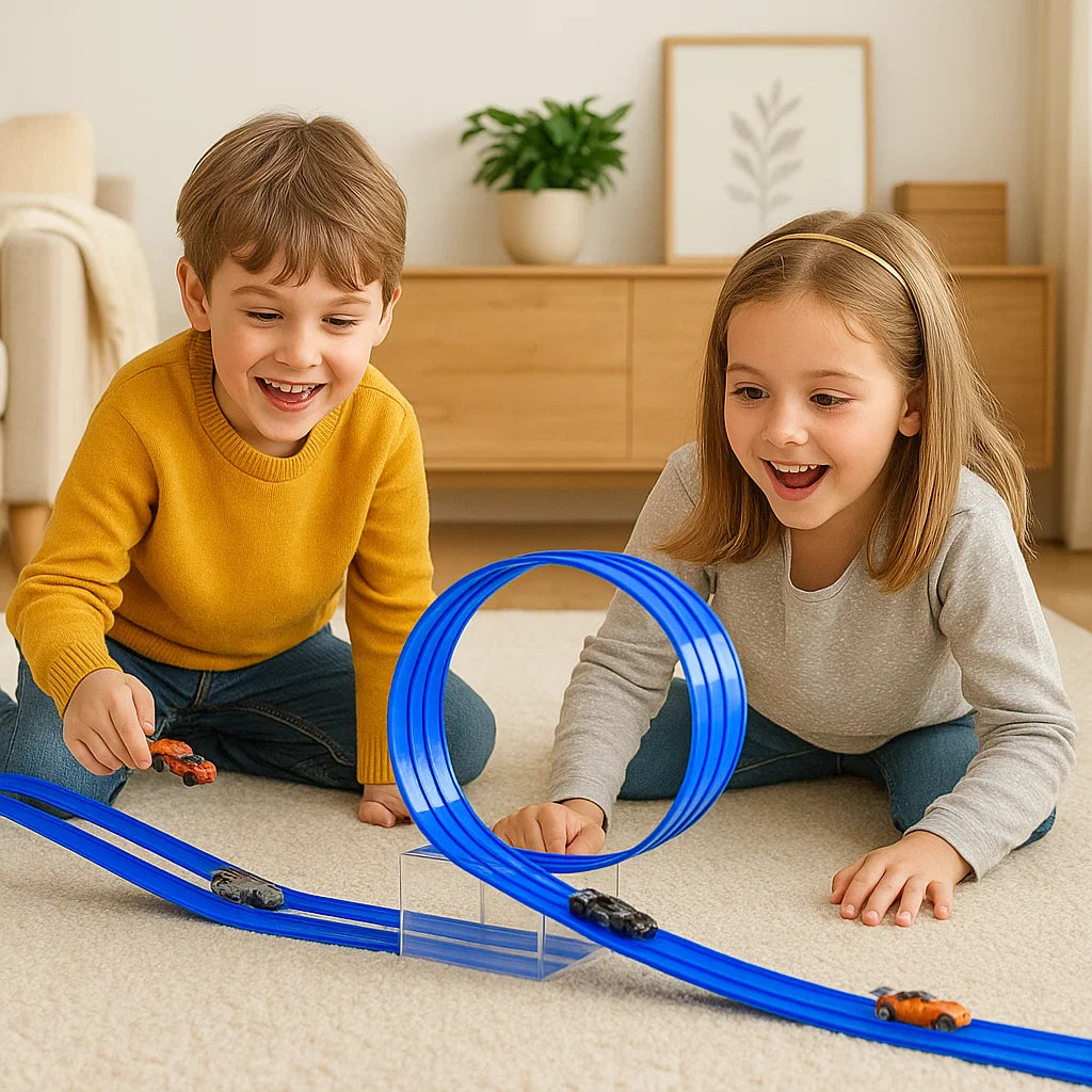 Zestaw elastycznego toru wyścigowego | Kreatywna zabawa 1,5 kg 1