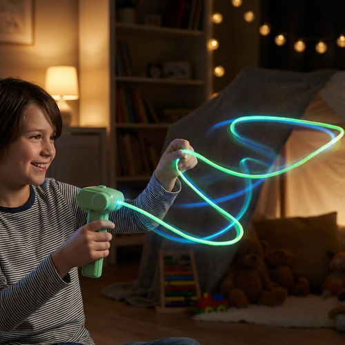 GlowRope™ – Elektryczny wyrzutnik świecącego sznurka dla dzieci
